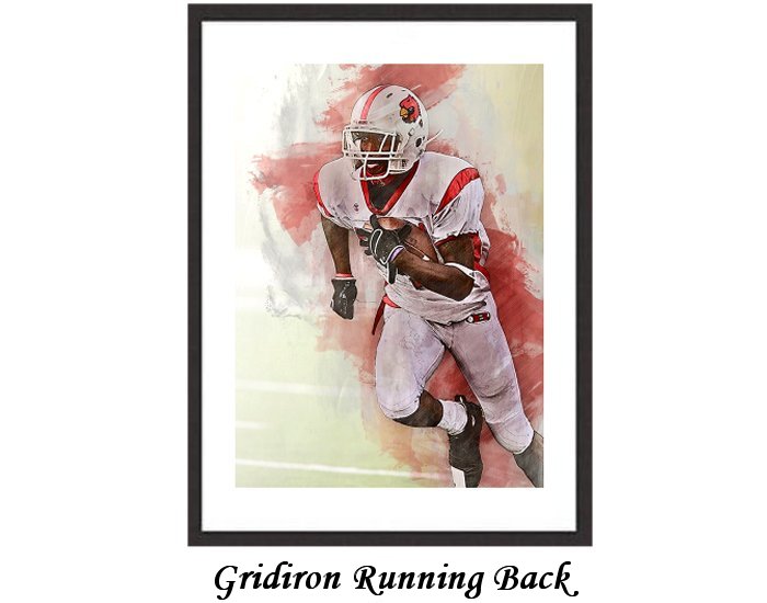 Gridiron Running Back Framed Print